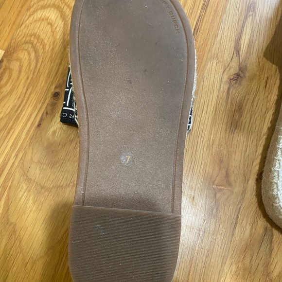 Never worn Tory Burch espadrilles. Great Blue and cream color! - Picture 3 of 3
